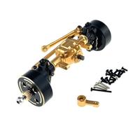 Adatto for MJX 1/18 H18P RC Auto Modifica in Metallo aggiornamento Gruppo assale Anteriore con contrappeso e Set di Bracci servo rinforzati(Gelb)