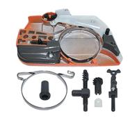 Adatto for motosega Hus 445, freno for motosega, frizione, cinghia, regolatore del giunto del ginocchio, kit manicotto guida
