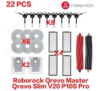 Adatto for Roborock Qrevo Master, Qrevo Slim, V20, P10S Pro Parti Rullo principale Spazzola laterale Copertura Filtro Panno for mocio Staffa Sacchetto for la polvere(Orange)