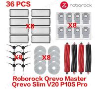 Adatto for Roborock Qrevo Master, Qrevo Slim, V20, P10S Pro Parti Rullo principale Spazzola laterale Copertura Filtro Panno for mocio Staffa Sacchetto for la polvere(Light yellow)