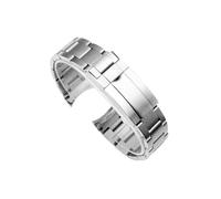 Adatto for Rolex SUBMARINER DAYTONA Chiusura con pulsante di regolazione fine Accessori for cinturini for orologi Bracciale for orologio da uomo in acciaio inossidabile ( Color : Frosted Silver , Size