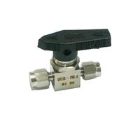 Adatto for tubo da 3 mm di diametro esterno, raccordo a compressione in acciaio inossidabile 304, valvola a sfera di intercettazione, 915 PSI Q91SA PN 6.4