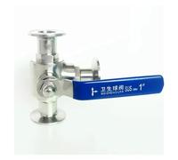 Adatto for tubo OD 19 mm 3/4" x valvola a sfera Tri Clamp T-Port da 1,5" in acciaio inox SUS 304 for la produzione di birra in casa