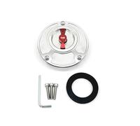 / Adatto for YAMAHA R1 R3 R25 R6 R125 R250 FZ1 FZ6 Tappo serbatoio carburante for moto senza chiave Tappo del serbatoi(Silver Red)