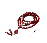 Adatto per 108 braccialetti con perline cinabro Buddha per buona fortuna, gioielli fatti a mano con perline rotonde, One Size