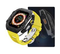 Adatto per Apple Ultra 8 49 mm Kit di modifica in fibra di carbonio , Canta fluoroelastomer di orologi , per iwatch S8/7/6 45 44 mm Serie di orologi Sostituzione cinghia