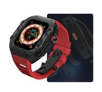 Adatto per Apple Ultra 8 49 mm Kit di modifica in fibra di carbonio , Canta fluoroelastomer di orologi , per iwatch S8/7/6 45 44 mm Serie di orologi Sostituzione cinghia