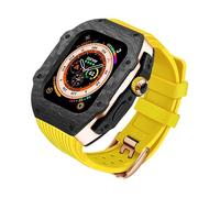Adatto per Apple Ultra 8 49 mm Kit di modifica in fibra di carbonio , Canta fluoroelastomer di orologi , per iwatch S8/7/6 45 44 mm Serie di orologi Sostituzione cinghia