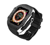 Adatto per Apple Ultra 8 49 mm Kit di modifica in fibra di carbonio , Canta fluoroelastomer di orologi , per iwatch S8/7/6 45 44 mm Serie di orologi Sostituzione cinghia