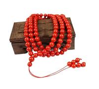 Adatto per bracciale con 108 perline di Buddha in cinabro naturale Realgar Sand per uomini e donne, gioiello da meditazione cinabro rosso, 1pcs