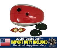 Adatto per BSA A65 Thunderbolt cromato e serbatoio rosso singolo carb +...