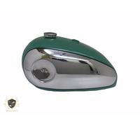 Adatto per BSA A7 A10 SERBATOIO CARBURANTE VERNICIATO VERDE E CROMATO + TAPPO...