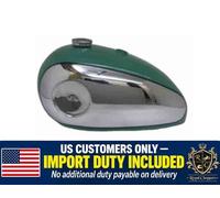 Adatto per BSA A7 A10 SERBATOIO CARBURANTE VERNICIATO VERDE E CROMATO + TAPPO...