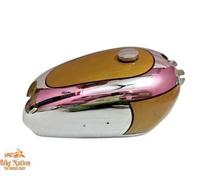 ADATTO PER BSA Golden Flash A10 stantuffo modello acciaio verniciato dorato e...