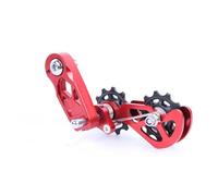 Adatto per catene da velocità MTB ultra fluide con regolazione multi-segmento e doppia guida a molla tenditore puleggia rullo catena(Matte Black3)