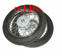 Adatto per coppia cerchioni ruota in acciaio Royal Enfield completi Wm2-19" c...
