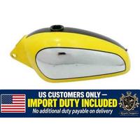 Adatto per Ducati 350cc Scrambler, serbatoio benzina cromato giallo nero