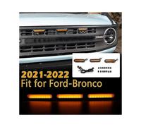 Adatto per Ford Bronco 2022 2022 2/4 porte Base e Black Diamond 3 pezzi/set Luci griglia anteriore a