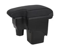 Adatto per Ford per Focus 2 Mk2 Bracciolo per auto Console centrale Scatola portaoggetti Supporto in pelle Interni Bracciolo Universale per Auto(B3 White line Corium)