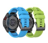 Adatto per Garmin Fenix 7s Bands, Fenix 6s / Fenix 5s Quickfit Soft Silicone Replacement Watch Bands Bracelet Fit for Garmin Fenix 7S pro/7S Solar/Instinct 2S, Blu/verde, 20mm x 14cm (Wrist Size: 6.5