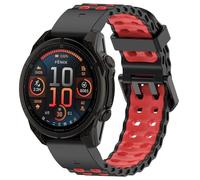 Adatto per Garmin Fenix 8 51 mm/Fenix 7X/7X Pro/6X/6X Pro/5X/5X Plus/3/3 HR; cinturino in silicone Quickfit da 26 mm adatto per Tactix 7/tactix 8/Enduro3 2/Descent Mk2i/3i Epix Pro 51 mm (BKRD)