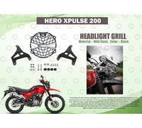 ADATTO PER HERO XPULSE "200 GRIGLIA FARO VERNICIATA A POLVERE NERA"