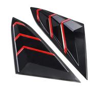 Adatto per Honda Civic 10a generazione 2016-2020, copertura per persiana del lunotto posteriore, decorazione per parabrezza. Side Window Scoop Feritoie(Black Red)