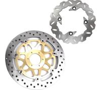Adatto per HONDA HORNET 250 1997 CNC Moto Dischi freno anteriori e posteriori flottanti Rotori adatti per HORNET 250 97 Parti Rotori Freno Moto(Gold Rear Silver)