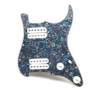 Adatto Per Il Montaggio Della Protezione Del Pickup Della Chitarra Elettrica ST SQ HH In Alluminio Nichel Cobalto Nero Il Pickup Può Essere Tagliato Singolarmente(Blue)