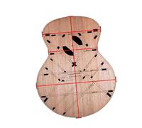 Adatto Per Il Posizionamento Del Raggio Sonoro Della Chitarra Acustica E Modello In Legno Di Linea Strutturale Kit Attrezzi Liutaio(41SJ)