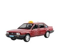 Adatto Per Il Taxi Volkswagen Santana 1:24 Modello In Lega Pressofusa Con Suono E Decorazione Luminosa(Red)