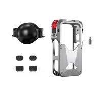 Adatto per Insta360 X6 raffreddamento gabbia di espansione，Argento | Dissipazione di calore del grafene, lega di alluminio antiurto, 4-in-1 Mount, antivento Mic schiuma, batteria di swap pronto