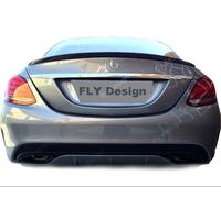 Alettone Posteriore Adatto A per Mercedes W205, Nero Ossidiana 197, Verniciato