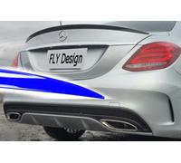 Adatto Per MERCEDES Classe C W205 Coupé Tuning Slim Spoiler Nero Lucido