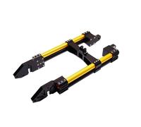 Adatto Per Moto Monkey Bike M3 M5 M6 Modifica Forcellone Posteriore 3D CNC Rinforzato Forcella Posteriore Piatta A Doppio Tubo Regolabile(60cm tube black gold)