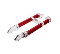 Adatto Per Moto Monkey Bike M3 M5 M6 Modifica Forcellone Posteriore 3D CNC Rinforzato Forcella Posteriore Piatta A Doppio Tubo Regolabile(80cm tube Silver red)