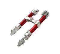 Adatto Per Moto Monkey Bike M3 M5 M6 Modifica Forcellone Posteriore 3D CNC Rinforzato Forcella Posteriore Piatta A Doppio Tubo Regolabile(50cm tube Silver red)