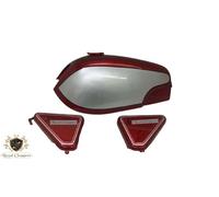 ADATTO PER NORTON COMMANDO FASTBACK ROSSO E ARGENTO CON + PANNELLI LATERALI