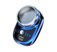 Adatto per rasoio elettrico da viaggio da uomo, ricaricabile tramite USB, con display digitale, per uso domestico e in auto (H)