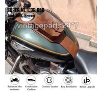 Adatto per Reale Anstruther Super Meteora 650 Kraftstofftank-Ledergürtel, Braun