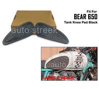 Adatto Per Royal Enfield Bear 650 Paracolpi In Pelle Nero D1