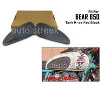 Adatto Per Royal Enfield Bear 650 Paracolpi In Pelle Nero D1