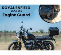 Adatto Per Royal Enfield Bear 650 "Parafango Motore Con Puck Nero"