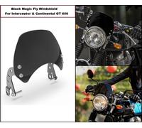 Adatto per Royal Enfield Black Magic Flyscreen Windshield Interceptor/GT-650 ...