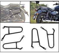Adatto per Royal Enfield "Black Soft Pannier Mount Rail Pair Side for Super...