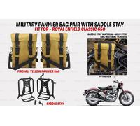 Adatto per Royal Enfield Classic 650 "Borsa a tracolla gialla Fireball con su...
