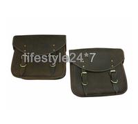 Adatto per Royal Enfield "Coppia borse da sella in pelle" per Classic 500cc 3...