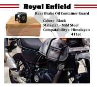 Adatto per Royal Enfield "Himalayan 411 Black Rear Brake Oil Container Guard"