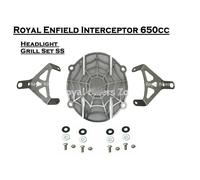 Adatto per Royal Enfield Interceptor 650cc - Set griglia faro SS (Spider Design)