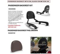 Adatto per Royal Enfield METEOR 350" KIT SCHIENALE PASSEGGERO CON PAD MARRONE"